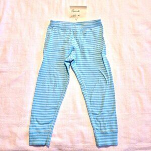 Hanna Andersson girls size 100 or 4 2 tone blue striped leggings